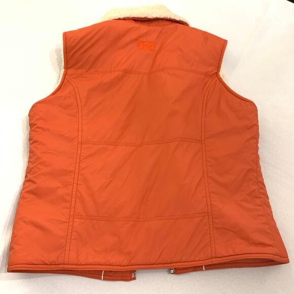 American Eagle Outfitters Womens Vest Orange Medium Shelter Series Sherpa Lined - Picture 12 of 14
